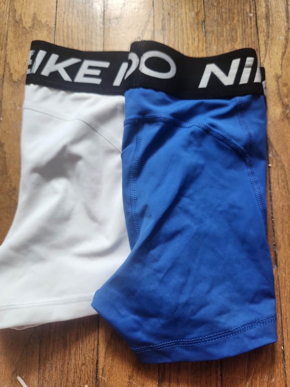 Set Of Two Nike Pro Womens Shorts - White & Blue